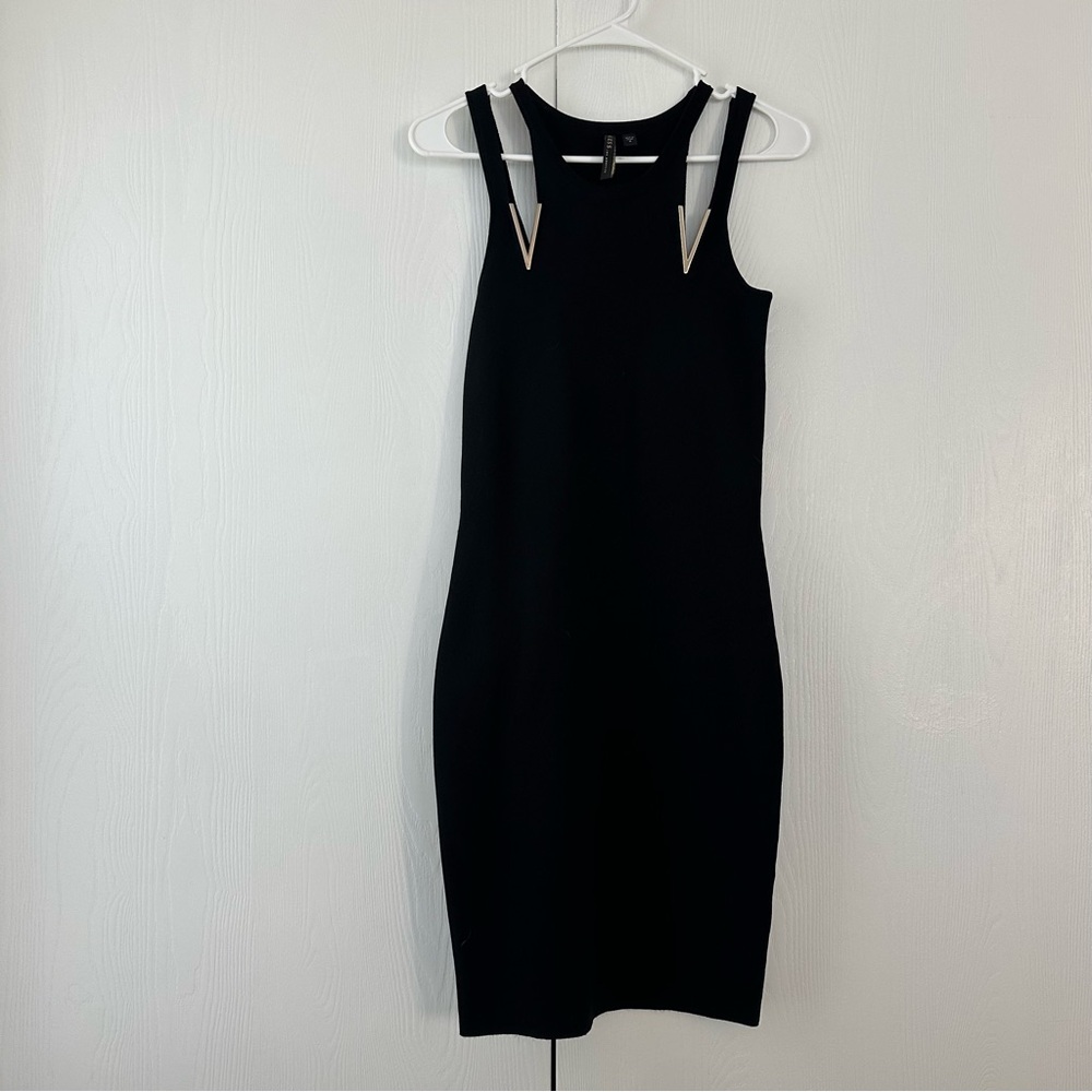 Guess Black Sleeveless Midi Dress